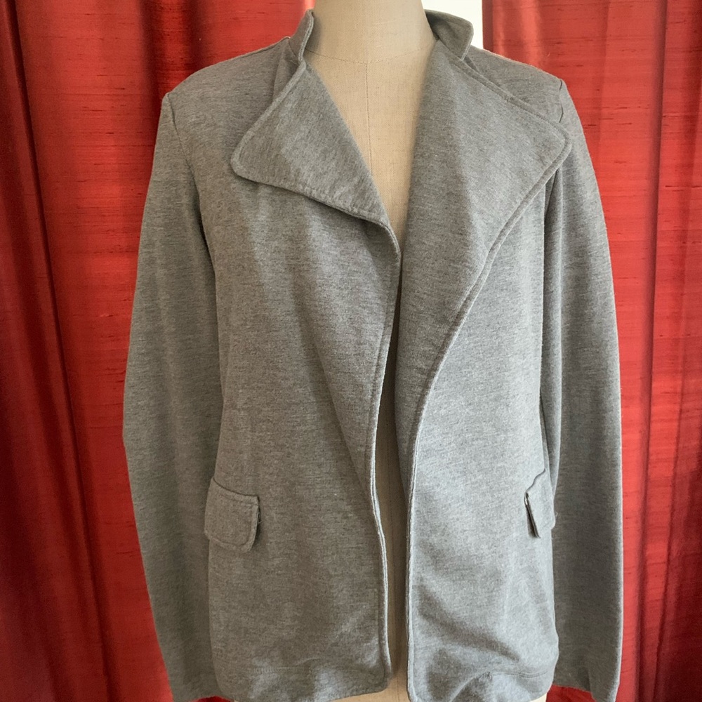 Gray Open Front Blazer